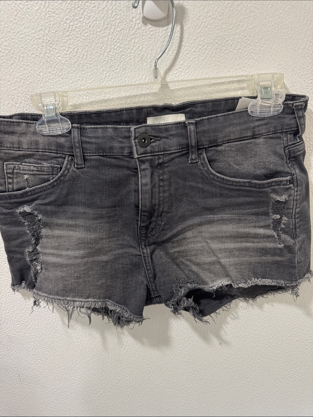 H&M Women's Distressed Gray Jean Shorts